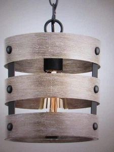 Progress Lighting Gulliver 8-1/2 in. 1-Light Graphite Coastal Drum Mini-Pendant - Picture 1 of 4