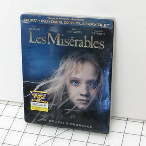 Les Miserables (2012 Movie w/ Hugh Jackman) Blu-Ray DVD Steelbook - New - Picture 1 of 3