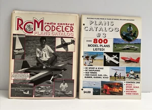 2) Vintage Radio Controlled RC Airplane Modeler Model Kit Plans Catalog Clean! - Picture 1 of 15