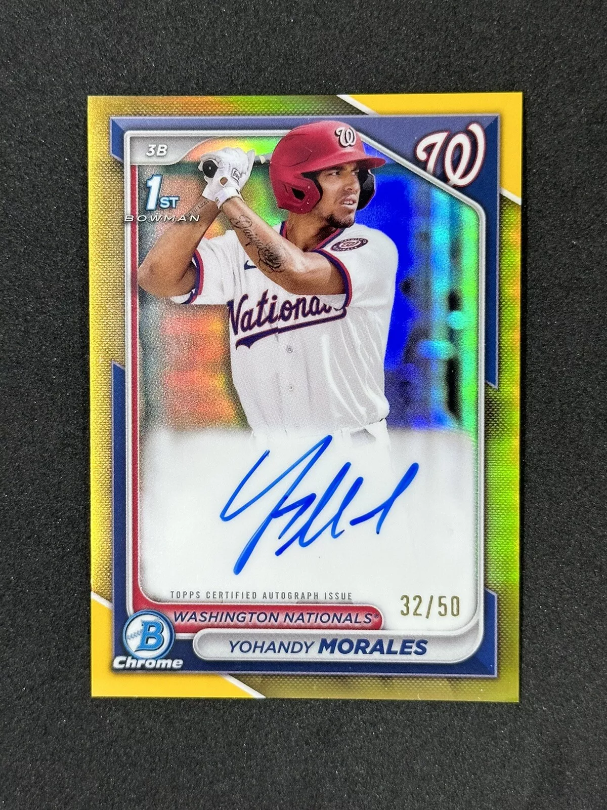 Yohandy Morales 2024 Bowman Chrome 1st True Gold Refractor Auto /50 #CPA-YM