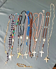 LOT 14 Vintage RELIGIOUS Catholic Christian Rosary Jesus On The Cross Variety