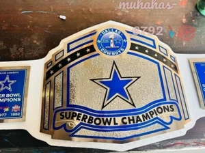 Dallas Cowboys Superbowl Championship Leather title belt Adult size 2mm - Picture 1 of 4