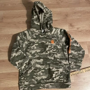 Carhartt Hoodie Sweatshirt Boy's Youth 7 Camo Pullover - Picture 1 of 9
