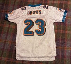 Miami Dolphins Ronnie Brown 23 NFL Reebok Sports Jersey Youth Size Large