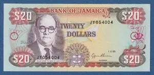 JAMAICA -- 20 DOLLARS ( 1.2.1995 ) -- UNC -- SIGNATURE 12 -- PICK 72e . - Foto 1 di 2