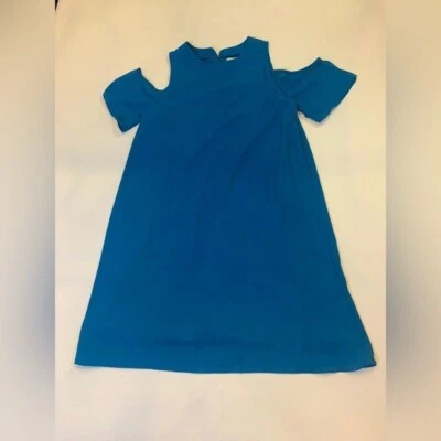Everly Vestido Mujer Talla Pequeña Hombro Frío Azul, Forrado (Bin E) Foto 1 de 4
