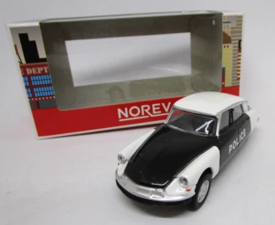 AV458 NOREV CLASSIC EMERGENCY 1/58 CITROEN DS19 POLICE 1960 BLANC NOIR 319126 - Photo 1/4