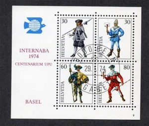 SWITZERLAND USED 1974 MS879 INTERNABA 1974 STAMP EXHB - Picture 1 of 1