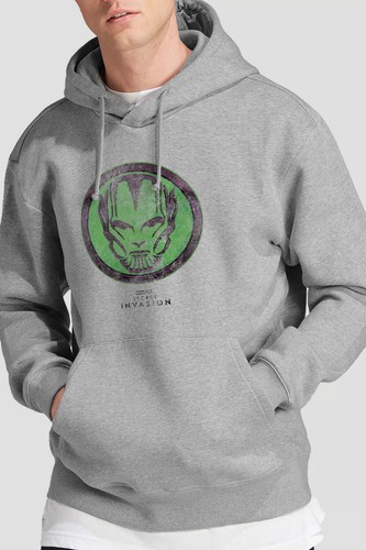 UNDERCOVER Felpa con cappuccio uomo Secret Invasion Badge S 2XL Athletic Heather