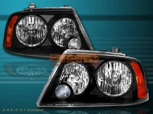 2003-2006 LINCOLN NAVIGATOR HEADLIGHTS JDM BLACK 2004 2005 NEW - Picture 1 of 2