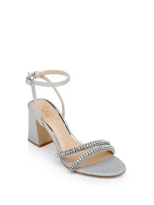 JEWEL BADGLEY MISCHKA Mujer Plata Rosa Punta Abierta Acampanadas Sandalias Zapatos 6.5 M Foto 1 de 4