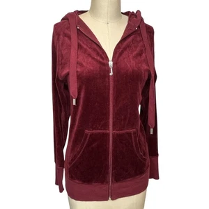 Y2K Juicy Couture Robertson Velour Hoodie Jacket Nightingale Purple Size Petite - Picture 1 of 5