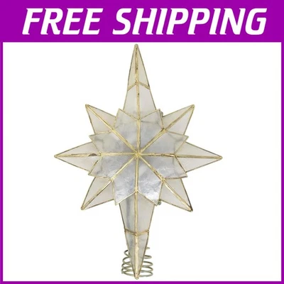 Topper de árbol de Navidad Kurt Adler Capiz Star Foto 1 de 4