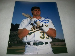 JOSE CANSECO INSCRIBED 40/40 AUTOGRAPHED SIGNED 8X10 PHOTO OAKLAND ATHLETICS - Picture 1 of 2