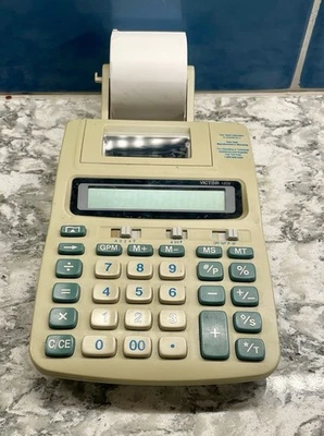 Vintage Calculator With Paper Roll - Victor Technology Model 1208 - Image 1 of 4