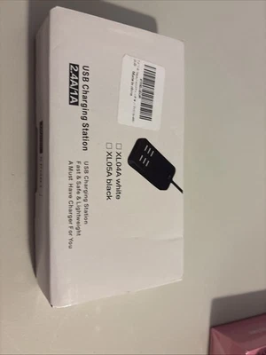 Six Port Usb Charging Station 2.4A/1A Black Brand New In The Box. - Image 1 of 4