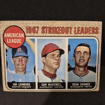 1968 Topps AL Strikeout Leaders - #12 - Lonborg, Mcdowell, oportunidad Foto 1 de 2