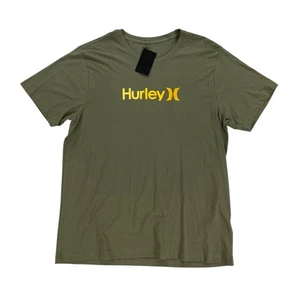 NEW Hurley Logo Short Sleeve Graphic Mens T Shirt Tee Green Surf Size XL - Picture 1 of 6