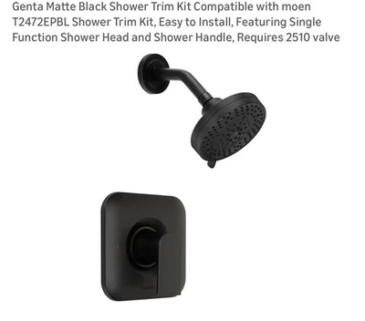 Moen Genta - Posi-Temp Shower OnlyTrim - Matte Black (T2472EPBL) - Image 1 of 4