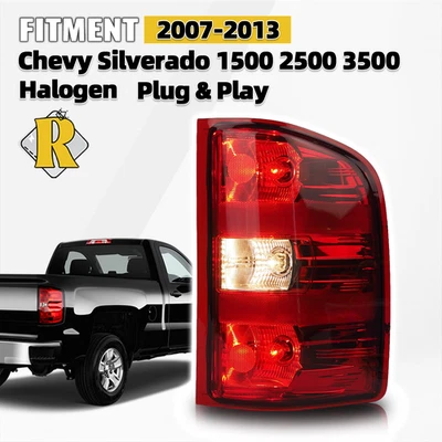Luz trasera halógena lado del pasajero para Chevy Silverado 1500 2500 3500 2007-2013 Foto 1 de 4