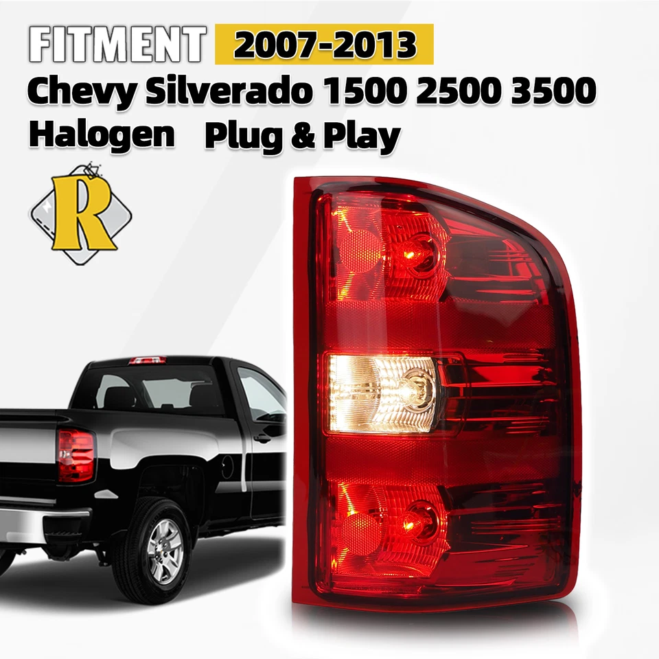 适用于 2007 - 2013 雪佛兰 Silverado 1500 2500 3500 卤素尾灯乘客侧 — 第 1/4 张图片