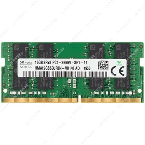 Hynix 16GB DDR4 2666MHz PC4-21300 2Rx8 SODIMM Laptop Memory RAM HMA82GS6DJR8N-VK - Picture 1 of 2