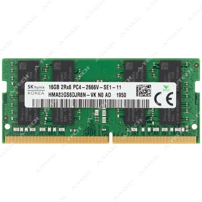 Hynix 16GB DDR4 2666MHz PC4-21300 2Rx8 SODIMM Laptop Memory RAM HMA82GS6DJR8N-VK - Image 1 of 2