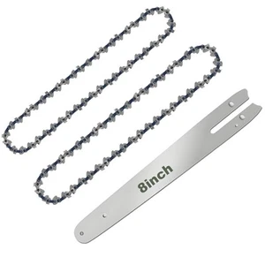 8 Inch Chainsaw Chain Replacement- 2 Chains and 1 Guide Bar for 8 Inch Mini C... - Picture 1 of 9
