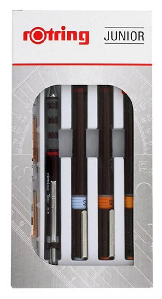 Rotroing Rapidograph Junior 3 bolígrafos .20 .40 .60, lápiz, 3 cartuchos S0699490 Foto 1 de 1