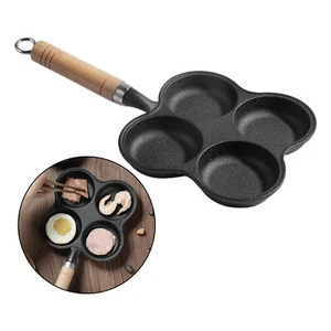 Egg Frying Pan Mold Cast Iron Omelet Pans Gas Stove Breakfast Hem Making Fry - Picture 1 of 9
