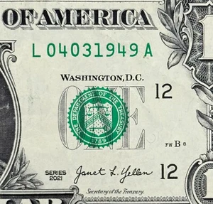 April 3rd 1949, 4th March 1949 Birthday Anniversary Fancy Serial Number Dollar - Picture 1 of 3