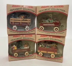 (4) RADIO FLYER Original kleiner roter Wagen klassisches Spielzeug Ornamente neu im Karton Neu aus altem Lagerbestand - Bild 1 von 6