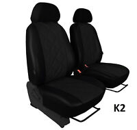 Black Seat Covers Fits Nissan NV200 2009+ Tailored Waterproof Front Non-Fold