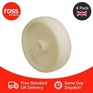 Set di 4 - Ruote in Poliammide 4" 100x30mm Foro Liscio - Ruote di Ricambio UK - Foto 1 di 2
