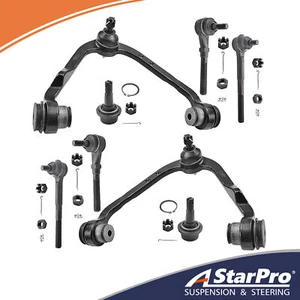 8Pc 2WD Front Upper Control Arm Ball Joint Tie Rod Kit For Ford F-150 Expedition - Picture 1 of 7
