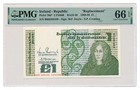 IRELAND banknote 1 Pound 1988 Replacement PMG MS 66 EPQ Gem Uncirculated