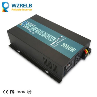 3000w Pure Sine Wave Inverter Power Converter 96V 110V DC to AC 120V 220V Home - Image 1 of 4