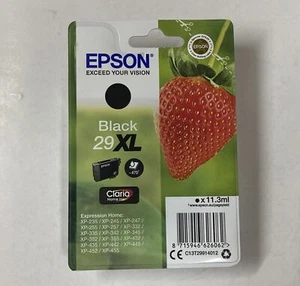 original Epson Tintenpatrone 29XL Black - Schwarz Erdbeere OVP ( 2023 ) Rechnung - Photo 1/1
