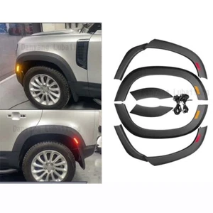 Wheel Fender Trim Kit Widening Fender w/lights Fit Defender 110 2020-2024 Matte - Picture 1 of 4