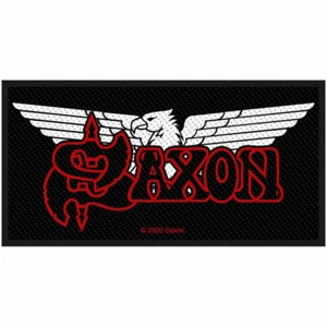 SAXON EAGLE LOGO WOVEN SEW ON PATCH OFFICIALLY LICENSED - Picture 1 of 6