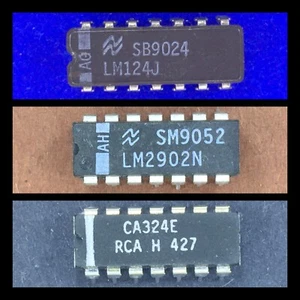 LM124AJ LM2902N CA324E Quad Op. Verstärker N. Semiconductor Cinch NOS IC LM124 124 - Bild 1 von 14