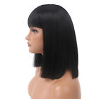 Womens Straight Hair Black Costume Accessory Masquerade Egypt Queen Wig Soft