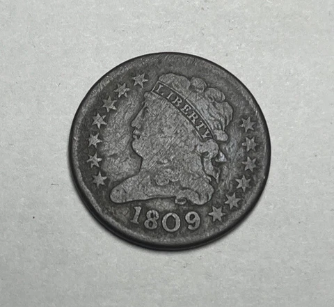 VERY GOOD 1809 Classic Half Cent Cover
