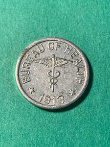 PHILIPPINES CULION LEPER COIN 1913 HALF CENTAVO KM-1 #802 - Picture 1 of 2