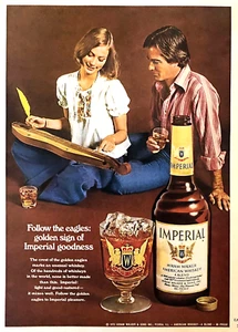 IMPERIAL WHISKEY—WOMAN PLAYING DULCIMER—VINTAGE 1973 ADVERT—ORIGINAL PRINT AD - Picture 1 of 1