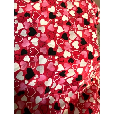 Valentine's Day Hearts Medical Scrub Top Size 2X - Image 1 of 4
