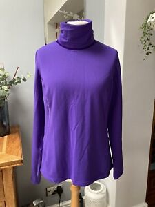 Lands End Purple Thermal Top Large