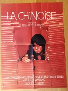 LA CHINOISE Jean-Luc Godard affiche cinema originale 80x60 '67 - Photo 1/2