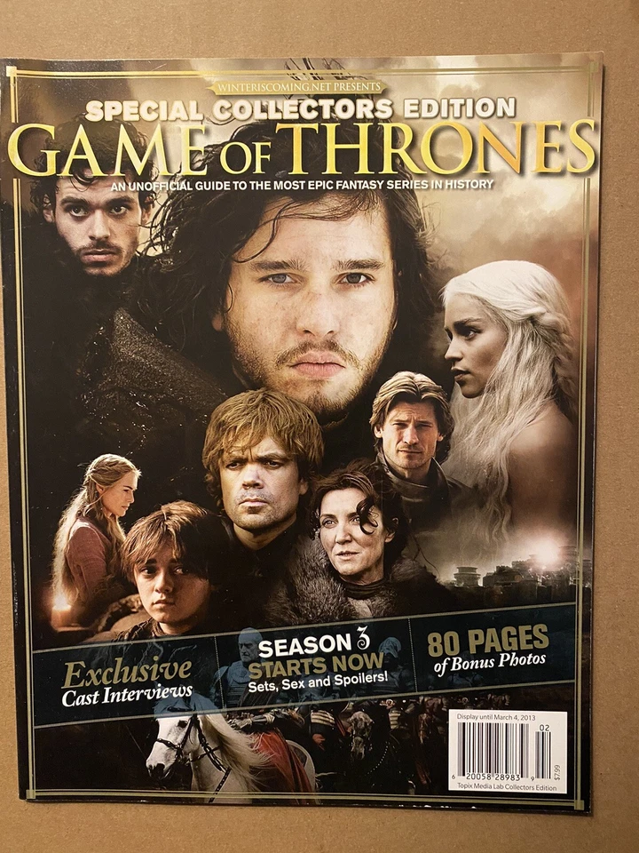Special Collectors Edition Game Of Thrones Magazine 2013 Season 3 Preview NEW