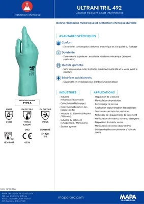 10 Paar MAPA ULTRANITRIL 492 T10 Handschuhe - Bild 1 von 2